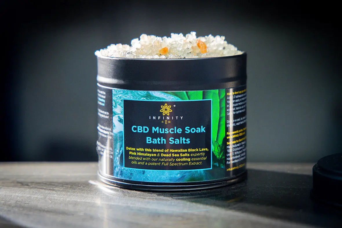 Best CBD Muscle Soak Bath Salts UK Essential Oil Pink Himalayan Salts