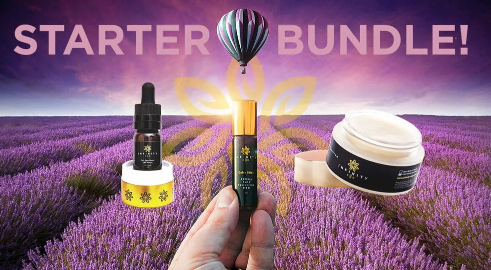 CBD Starter Bundle Cosmetics and Drops Infinity CBD