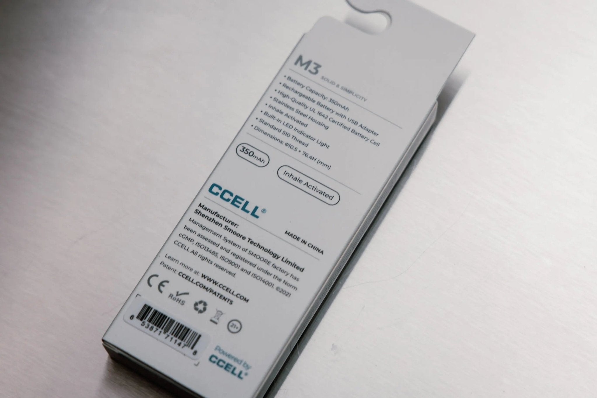 CCell M3 Medical Cannabis Vape 510 Cart Battery - Infinity CBD