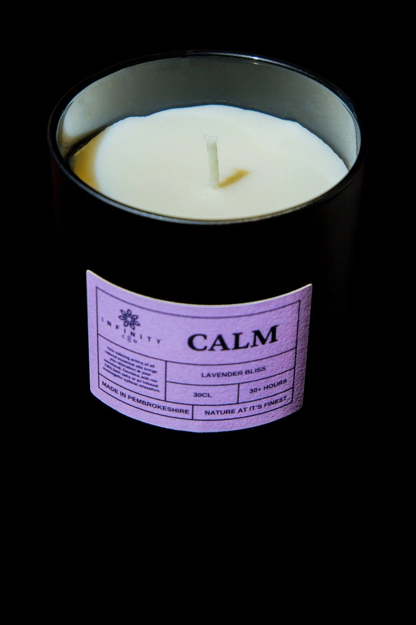 CBD Calming Lavender essential oil candle UK