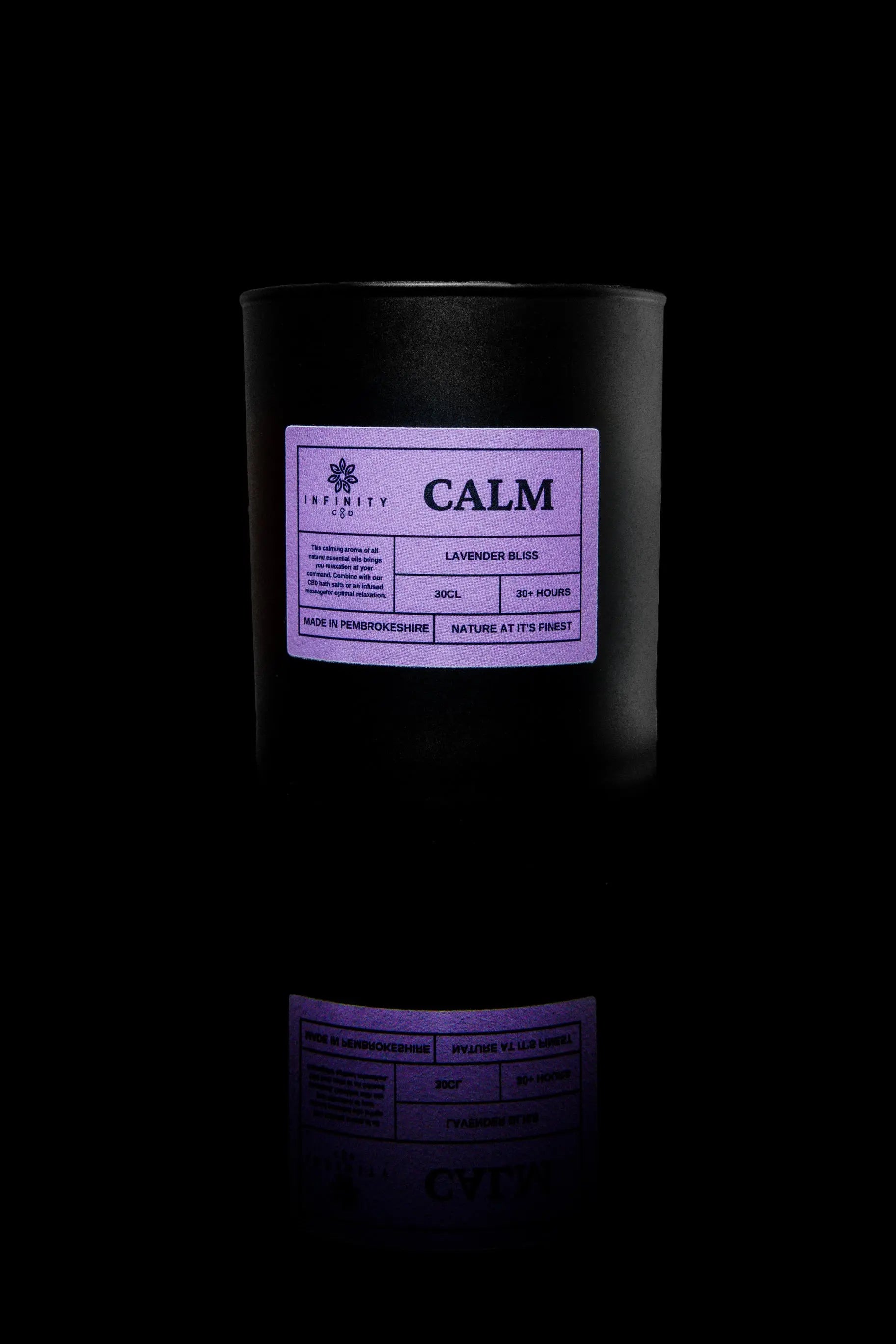 CBD Calming Lavender essential oil candle UK