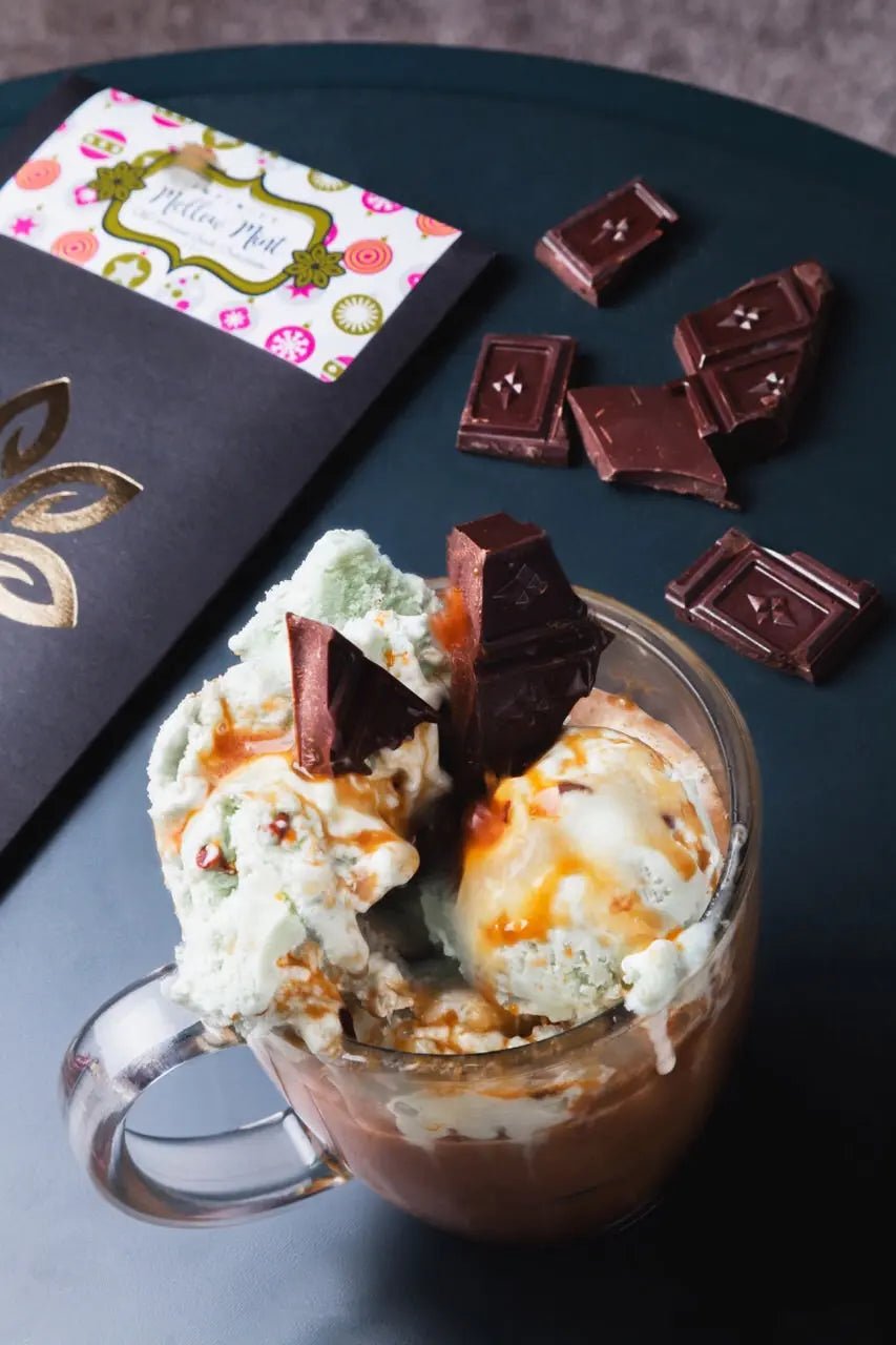 CBD Hot Chocolate Mint Icecream float Recipe Infinity CBD