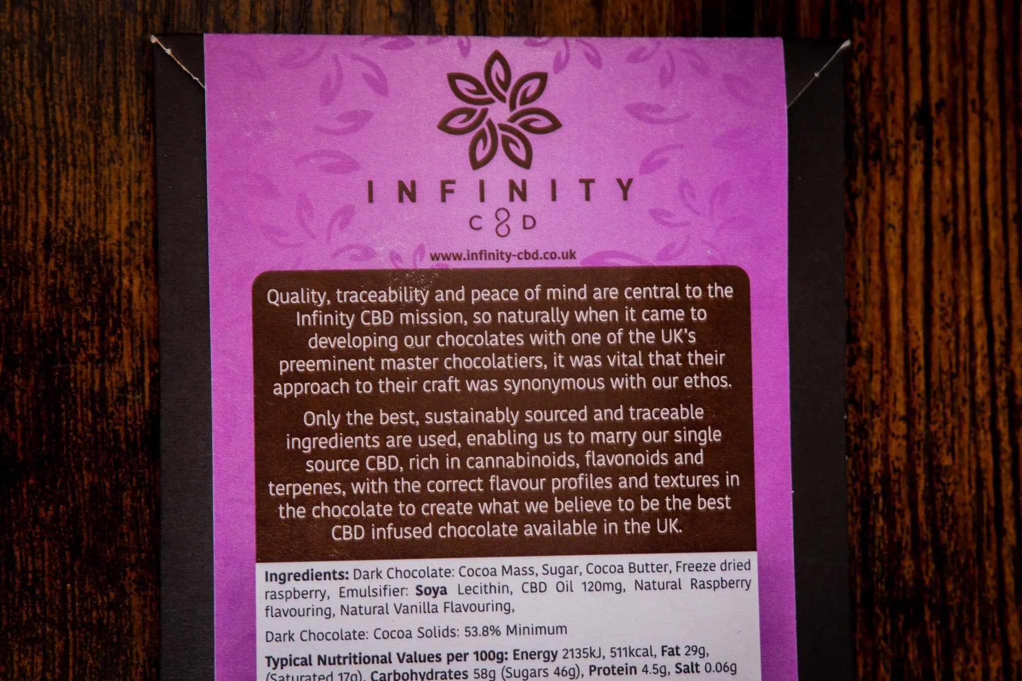 Vegan CBD chocolate UK Dark Raspberry