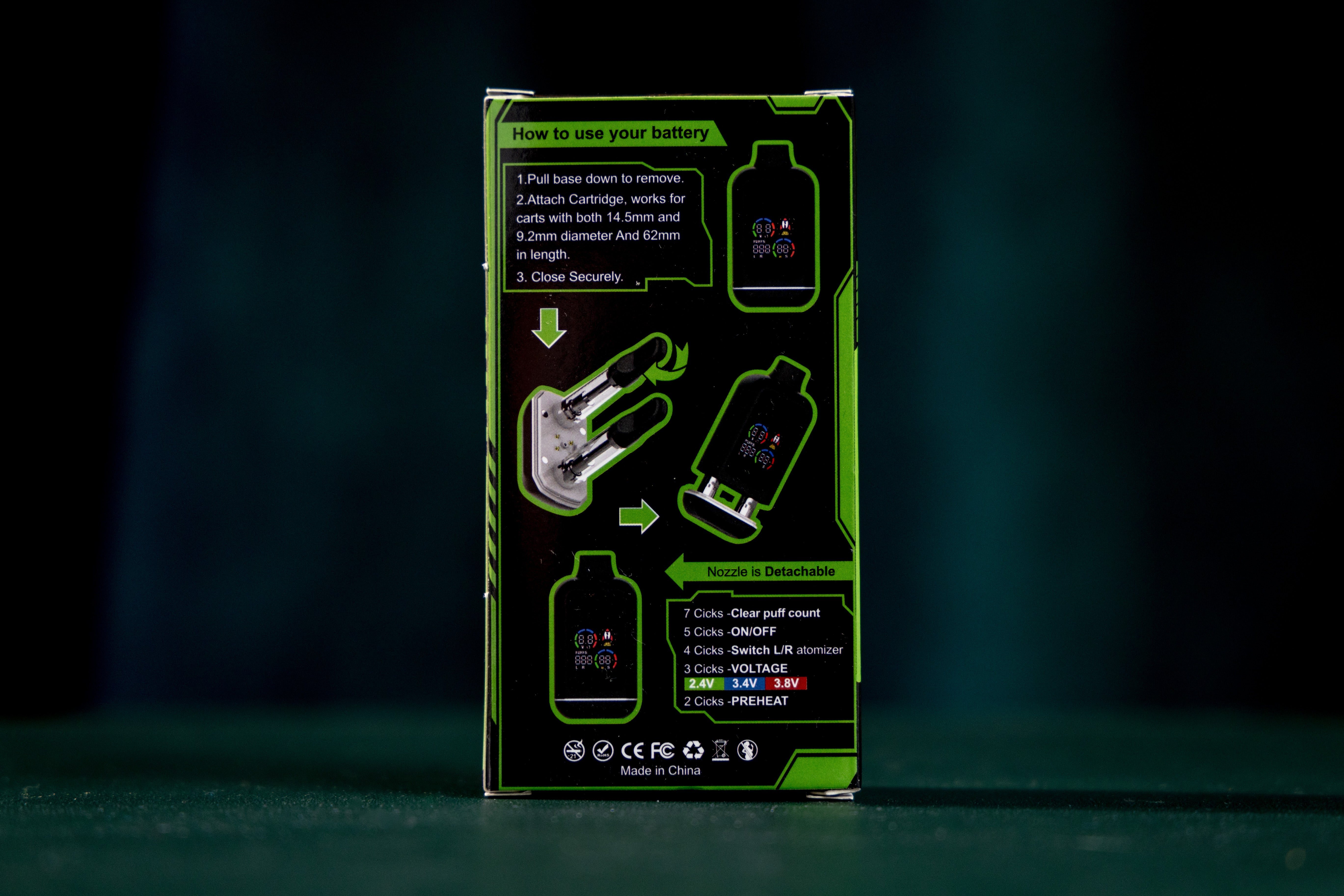 Dual Cart Battery 510 thread discreet medical cannabis battery