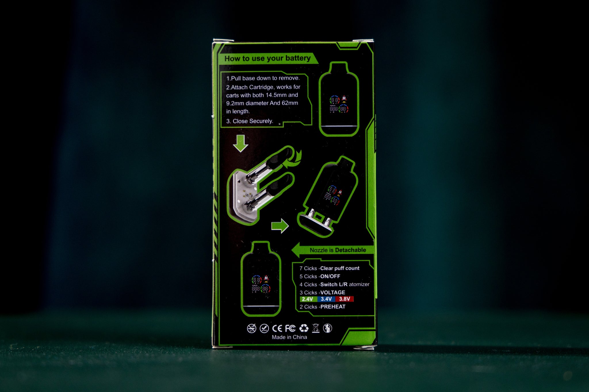 Dual Cart Battery 510 thread discreet medical cannabis battery