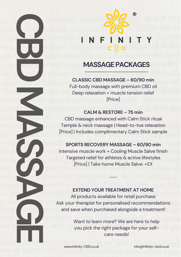 CBD Treatment Menu Templates - Customisable Spa Menus